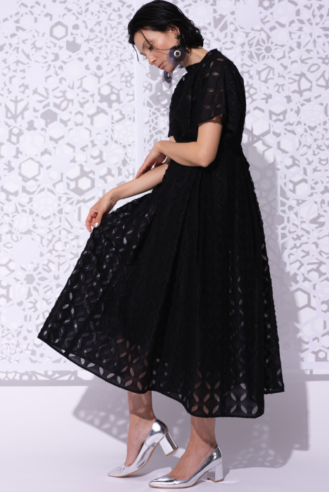 美品　ロペ　ROPE LA LIGNE ロングワンピース　ブラック　フリーサイズ 美品 ロペ ROPE LA LIGNE ロングワンピース ブラック