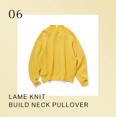 06 LAME KNIT BUILD NECK PULLOVER